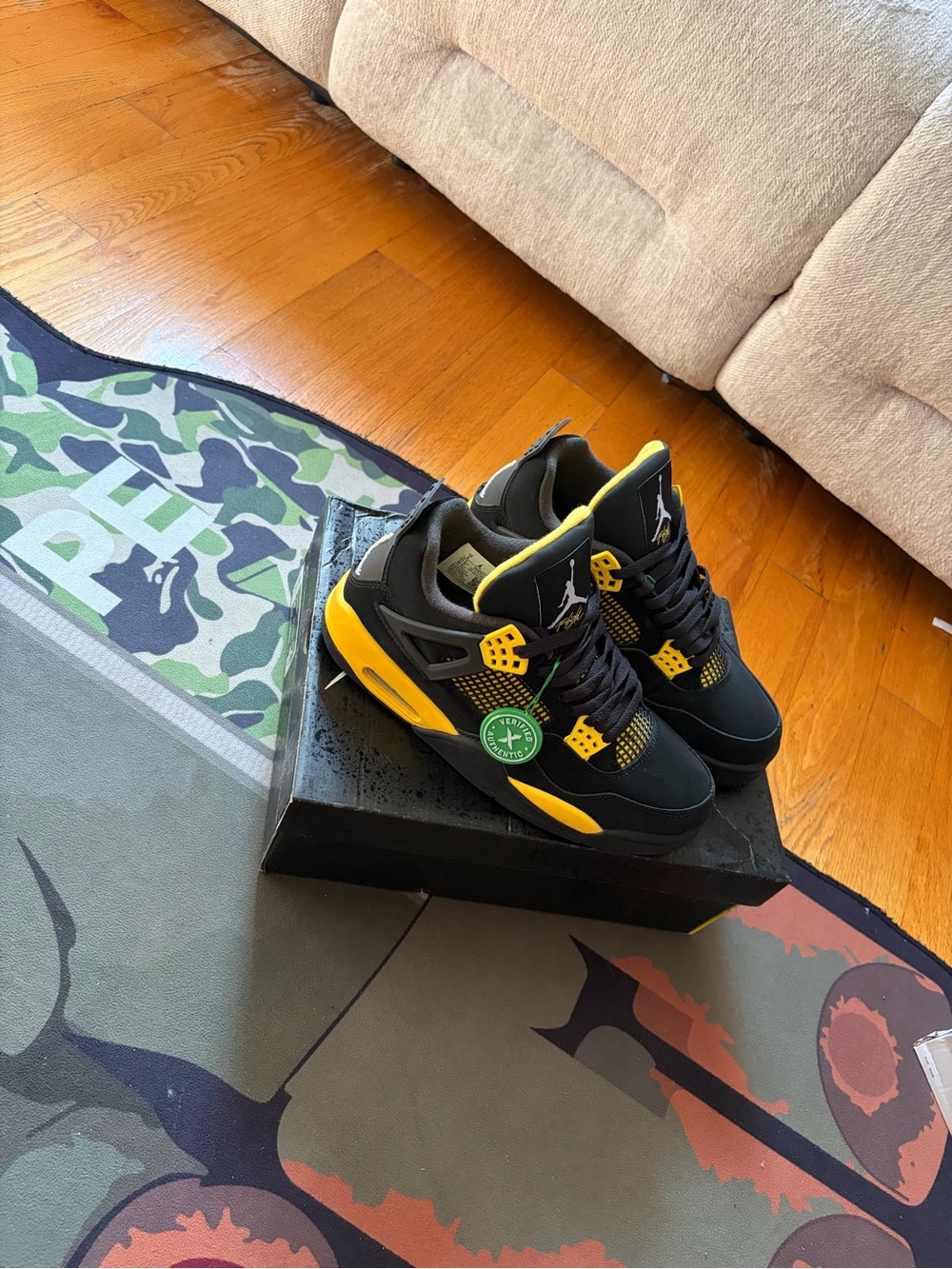 Jordan Kids' Black and Yellow Basketball Sneakers